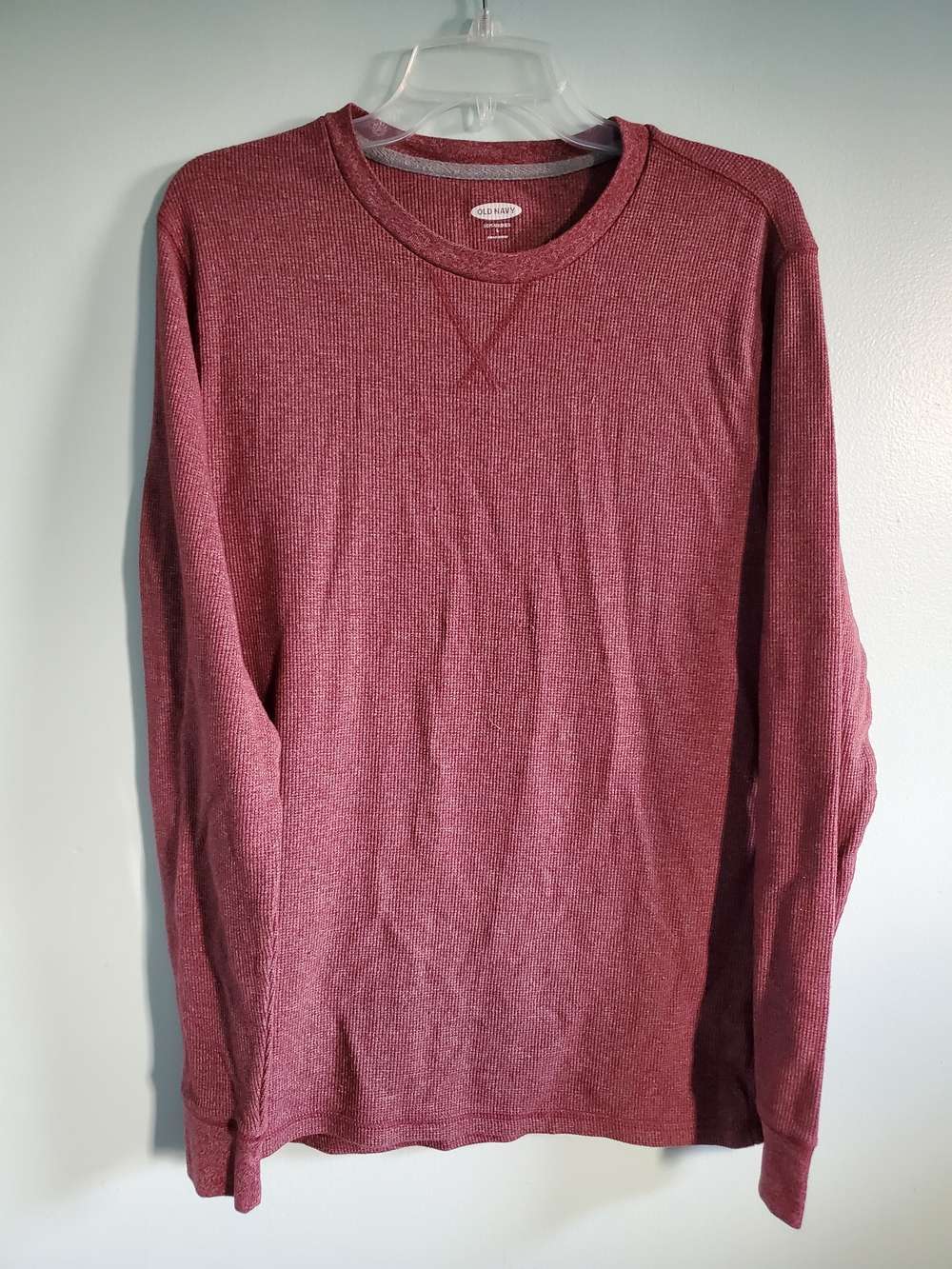Old Navy Men's Long-Sleeve Thermal Crew Neck Shirt - Burgundy
